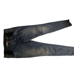 Liz‎ Lange Maternity Distressed Denim Jeans Comfort Panel XS